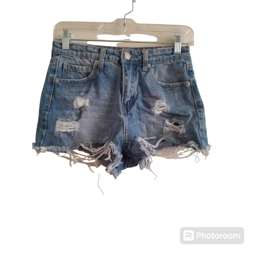 BP Nordstrom Distressed Denim Cutoff Blue Jean Shorts Size 26 Trendy Festival